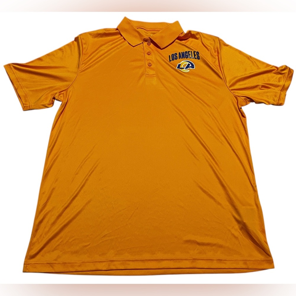 Fanatics Los Angeles Rams NFL football Polo‎ Shirt short sleeve  yellow size XL